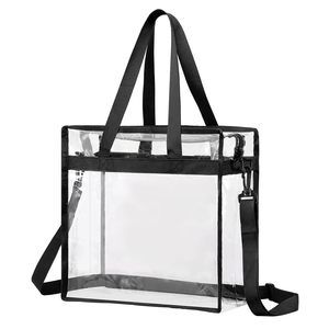Clear Tote Bag, 1Pcs 13" X 6" X 13", Pvc Waterproof Closure Crossbody :v